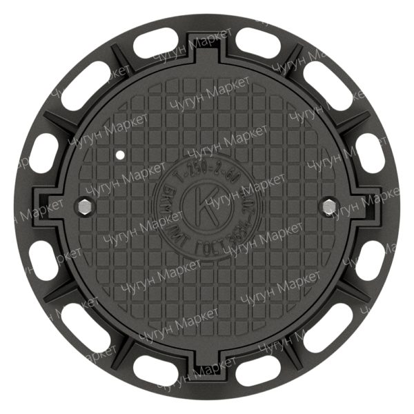 Люк 4-х ушковый тип Т(С250)-К-2-60 (870x120) с запорным устройством