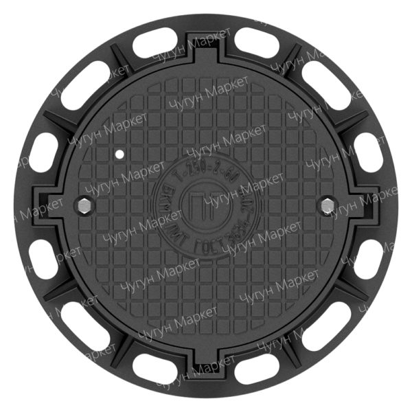 Люк 4-х ушковый тип Т(С250)-ПГ-2-60 (870x120) с запорным устройством